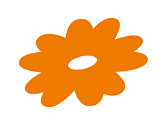 Ziergrafik Blume orange